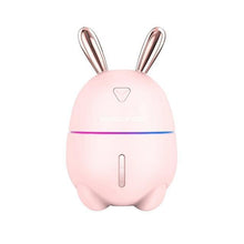 Load image into Gallery viewer, 300ML Mini Air Humidifier Cute Rabbit USB Aroma Essential Oil Diffuser Colorful Night Light Car Office  Mist Maker
