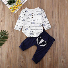 Load image into Gallery viewer, Luxury Modern Trend Style Newborn Baby Boy Girl Fox print Tops Romper Long Pants Autumn Outfits Clothes For Girls And Boys
