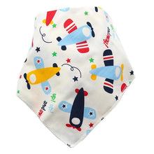 Load image into Gallery viewer, Baby Bibs Triangle Cotton Cartoon Child Bandana Dribble Bibs Newborn Slabber Absorbent Cloth For Baby and Kids
