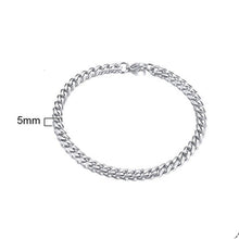 Load image into Gallery viewer, Men's Bracelet Curb Cuban Link Chain Stainless Steel Mens Womens Bracelets Bangle Gold Tone No Fade
