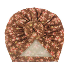 Load image into Gallery viewer, Luxury Modern Donut Baby Beanie Turban Hat Baby Cap Cotton Fruit Print Floral Toddler Baby Girl Cap Design
