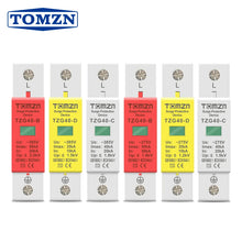 Load image into Gallery viewer, AC SPD 1P 20KA 40KA 60KA 275V 385V House Surge Protector Protective Low-voltage  Arrester Device
