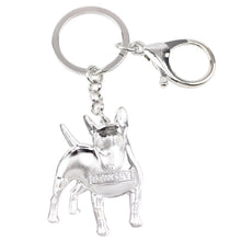 Load image into Gallery viewer, Bonsny Enamel Bull Terrier Key Chain For Women Handbag Pendant Keychain Key Ring Car Accessories 2017 New Charm Jewelry Gifts
