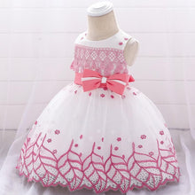 Load image into Gallery viewer, Leaf Embroidered Princess  Children Elegant Dress For Girls  Baby Wedding Dresses Unique Design
