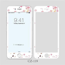 Load image into Gallery viewer, 3D Curved Edge Tempered Glass for iPhone 6 6s 7 8 Plus Fashion Flowers Pattern Screen Protector Protective Film Tempered Glass Screen Protector Designed for iPhone
