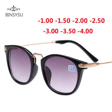 Load image into Gallery viewer, New Finished Myopia Sun Glasses Fashion Gray Lens Metal Legs With Degrees Sunglasses -1 -1.5 -2.0 -2.5 -3.0 -3.5 -4.0
