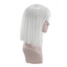 Load image into Gallery viewer, Synthetic Hair Short Wig With Bangs Cosplay Wigs For Women Straight Bob Wig Korean Pink Red Brown Blue Green White Purple Grey
