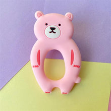 Load image into Gallery viewer, 4pcs  Bear Silicone  Teether Baby Teething Toys Chewable  Cartoon Animal Shape Baby Products Nursing Gift
