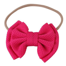 Load image into Gallery viewer, Luxury Cute Baby Girl Headband Ribbon Elastic Rope Big Bow Hair Band Candy Color Pony Tail Ties Ropes For Girls
