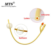 Load image into Gallery viewer, MTS 10pcs/lot 2way Silicone Coated Latex Foley Catheter medical disposable urinary catheter with Plastic Valve
