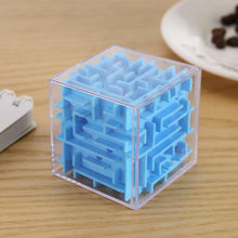 Load image into Gallery viewer, 3D Maze Magic Cube Transparent Six-sided Puzzle Speed Cube Rolling Ball Game Maze Toys for Children Educational

