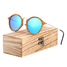 Load image into Gallery viewer, New Luxury Zebra Wood Sunglasses Handmade Round Sunglasses Polarized Eyewear  For Men and Women With UV400 Protection
