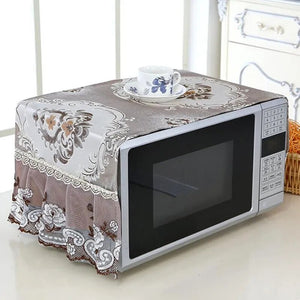 Microwave Oven Dust Cover Household Appliances Dust Cloth With Side Storage Bag Smooth Surface Waterproof Wear Resistance Covers