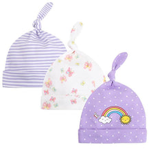 Load image into Gallery viewer, Printed Baby Hats &amp; Caps For Newborn Baby Accessories In Elegant Modern Design Set Of 3PCS For Baby Kids
