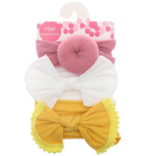 Load image into Gallery viewer, Fashion Baby Nylon Bow Headband Newborn Bowknot Round Ball Head wrap Flower Turban Girls Hair Bands Bow For Kids
