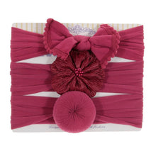 Load image into Gallery viewer, Fashion Baby Nylon Bow Headband Newborn Bowknot Round Ball Head wrap Flower Turban Girls Hair Bands Bow For Kids
