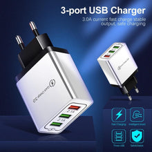 Load image into Gallery viewer, Fast Modern USB Charger Quick Charge 3.0 Wall Portable Mobile Phone Powerful Charger
