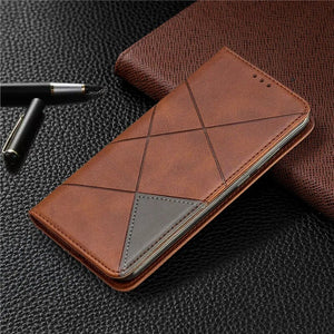 Huawei Y6 2019 Case Magnetic Leather Slim Case na for Huawei Y6 2019 Y 6 Pro Prime 2018 Y6P Y6S Flip Stand Business Phone Cover