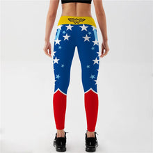 Load image into Gallery viewer, Qickitout Leggings Women&#39;s Five Star Red Yellow Blue Sky Eagle High Waist Digital Printing Leggings Fitness Trousers Wholesales
