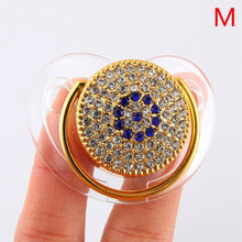 Load image into Gallery viewer, Diamond Luxury Modern Cartoon Eye Baby Pacifier Bling Newborn Kids Baby Boys Girl Nipples Silicone Pacifier For Baby
