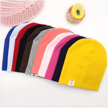 Load image into Gallery viewer, Baby Street Dance Hip Hop Hat Cotton Toddler Hat for Boys and  Girls Cap Winter Warm Solid Color Children Hat In Modern Design
