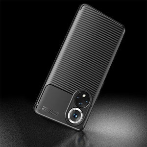 Honor50 Case Carbon Fiber Pattern Phone Cover For Honor 50 NTH-AN00 NTH-NX9 6.57'' Soft Silicone Shockproof Coque Honer Honar 50