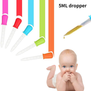 6/10 Pcs Baby Dropper Medicine Feeder Child Medicine Device Silicone Pipette Liquid Food Dropper Infant Utensils Color Random