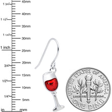 Load image into Gallery viewer, Stainless Steel Red Wine Glass Earrings
