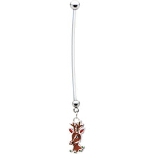 Load image into Gallery viewer, Stainless Steel Holiday Reindeer Pregnant Belly Ring
