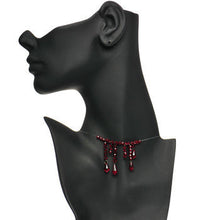 Load image into Gallery viewer, Handmade Vampire Kiss Choker Necklace Created with Crystals

