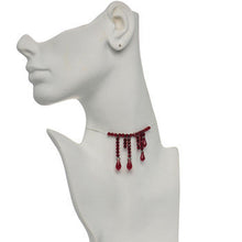 Load image into Gallery viewer, Handmade Vampire Kiss Choker Necklace Created with Crystals
