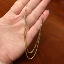 Load image into Gallery viewer, Handcrafted Pirate Booty Gold Plated Ear to Nose Chain 20G 5/16
