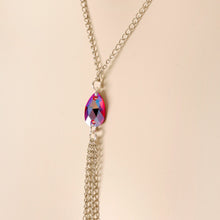 Load image into Gallery viewer, Rue Red Gem Necklace to Nipple Chain Created with Crystals
