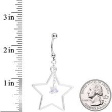 Load image into Gallery viewer, Handmade Starlight Dangle Belly Ring Created with Crystals
