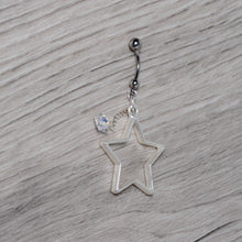 Load image into Gallery viewer, Handmade Starlight Dangle Belly Ring Created with Crystals
