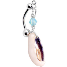 Load image into Gallery viewer, Puka Shell Reversible Belly Ring Created with Crystals
