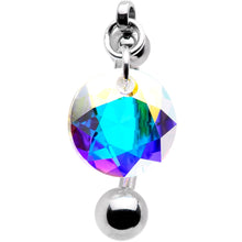 Load image into Gallery viewer, Aurora Drop Top Mount Belly Ring Created with Crystals
