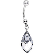 Load image into Gallery viewer, Clear Drop Reversible Belly Ring Created with Crystals
