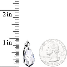Load image into Gallery viewer, Clear Drop Reversible Belly Ring Created with Crystals
