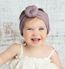 Load image into Gallery viewer, Newborn Infant Kids Girls Nylon Bow Hairband Headband Stretch Turban Knot For Bay Girls
