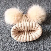 Load image into Gallery viewer, Trend Cute Newborn Baby Winter Warm Hats Infant Kids Girls Boys Knit Hat With Pompom Ball Beanie Caps For Girls
