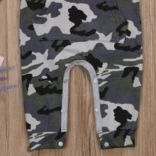 Load image into Gallery viewer, Infant Baby Boy Hooded Camouflage Military Design Romper Warm Spring Autumn Jumpsuit For Baby Kids
