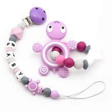 Load image into Gallery viewer, Modern Handmade Pacifier Clips Holder Chain Teething Silicone Pacifier Chains Holder For Baby For Pacifier
