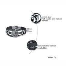 Load image into Gallery viewer, Lucky Vintage Men's Leather Bracelet Playing Cards  Charm Multilayer Braided Men and Women Gift
