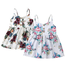 Load image into Gallery viewer, Luxury Handmade Summer Toddler Baby Girls Dress Flower Sleeveless V Neck Party  Dress For Girls In Elegant Summer Design

