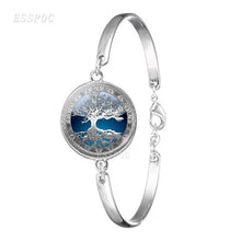 Load image into Gallery viewer, New Modern Fashion Life Tree Art Handmade Elegant Bracelet Glass Tree of Life Simple Style Luxury Paintings Bangle Women
