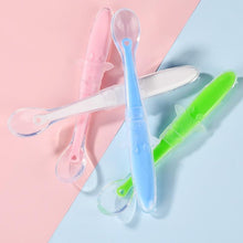 Load image into Gallery viewer, Baby Full Silicone Soft  Training Spoon Children Tableware Perfect Gift For Parents Baby Boys Or Girls Unique Design
