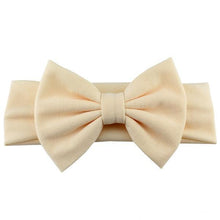 Load image into Gallery viewer, Cotton Elastic Newborn Baby Girls Solid Color Headband Bowknot Hair Band Children Infant Headband Bow for kids
