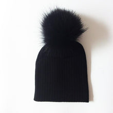 Load image into Gallery viewer, Trend New Winter Children Boy Girl Crochet Artificial Pompom Hat Knitted Toddler Kids Caps With Pompon Baby Beanie For Girls and Boys
