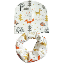 Load image into Gallery viewer, Modern Cartoon Cotton Baby Hat Winter Baby Girls Hat Newborn Boys Hats Kids Cap Scarf Set Children Beanies For Kids With Scarf
